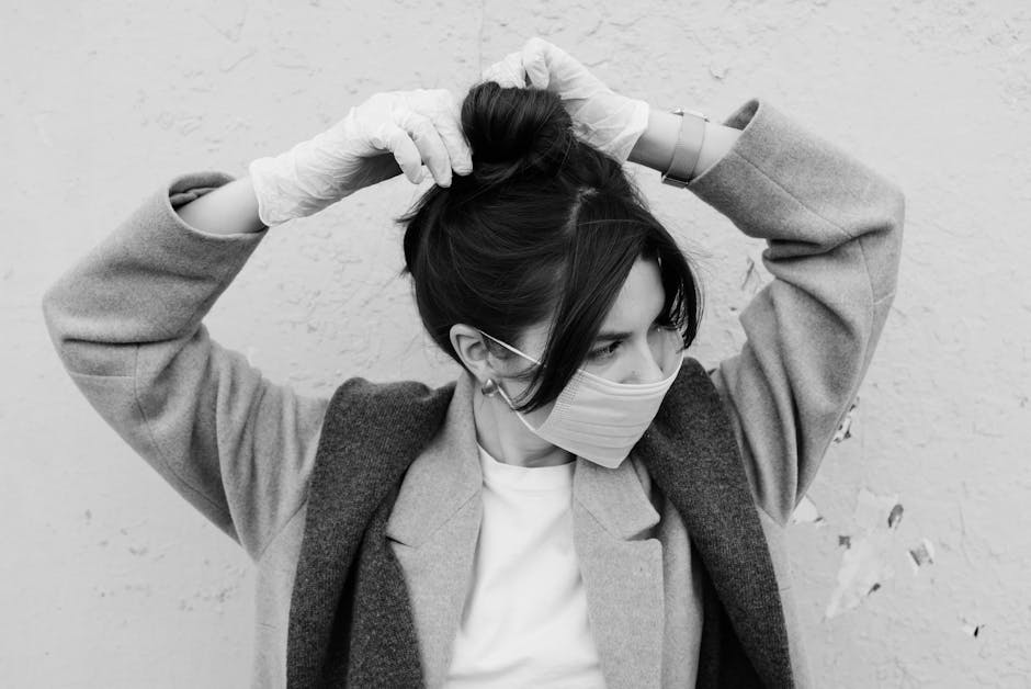 Woman performing personal care representing hygiene services